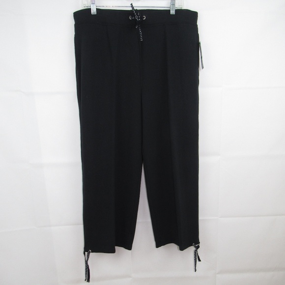 karen Scott Sport Track Pants Size L Draw String - Picture 1 of 5